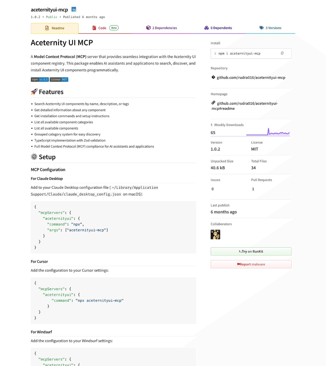 Aceternity UI MCP