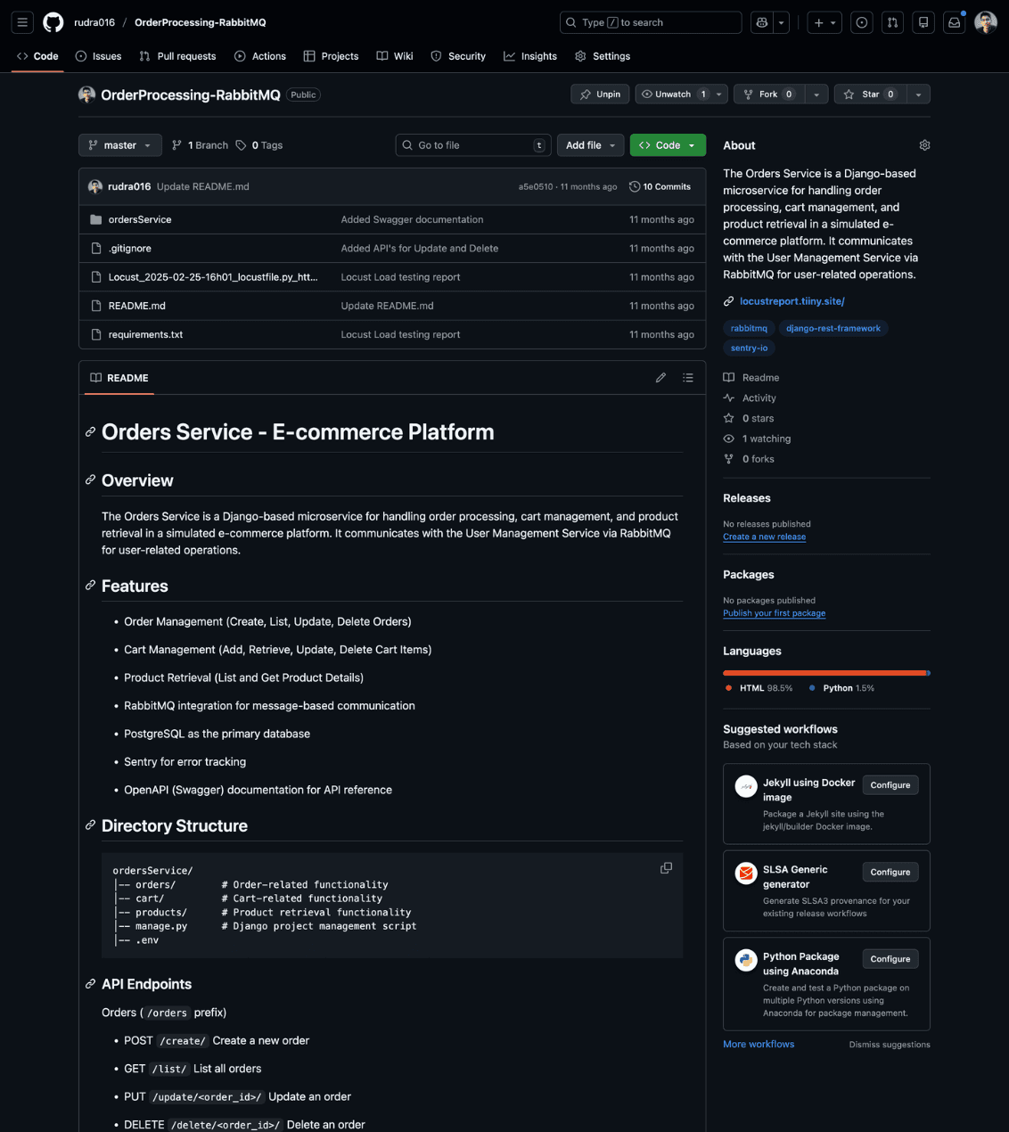 Order Processing Pipeline - RabbitMQ